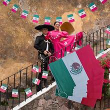 "3 Guías Banderines Bandera México Papel, 9m Decoración Noche Mexicana, " - México - Ver 4