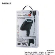 REMAX Warrior 系列 RCC339 88.5W 车载充电器，3 端口快速充电，带电压显示，12-24V 宽电压，适用于家庭旅行和商务通勤 - 車儲 - 查看 3