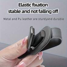 1 Car Eyeglass Clip, Sun Visor Storage Clip, Eyeglass Holder, Car Fashion Glasses Stand, Premium Fashion Glasses Card Clip,High-Quality Option - Sturdy Sun Visor Clip Glasses Holder - For Car Sun Visors, Glasses Hook Clip, Car Interior Sun Visor Additions - A - View 2