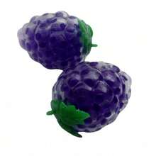 1pc Squishy Portable Realistic Grape Squeeze Toy, Vivid Fruit Shape Cute And Eye-Catching, Made Of High-Quality Durable TPR Soft Rubber, Compact Size Easy To Carry, Designed For Commuters And Outdoor People As A Fun Stress Relief Item, Sticky Soft And Smooth Texture - Multicolor - View 7