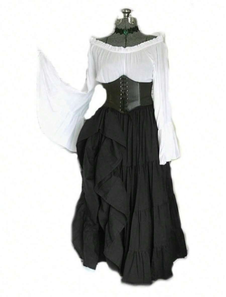 New Long-Sleeved Evening Dress For Women, Medieval Renaissance Costume, Fancy Dress Costume For Women