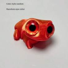 3D Printed Colorful Frog Model, Random Eye Color, Stress Relief Toy, Cute Big-Eyed Frog Desktop Decor, Student Desk Accessory, Wholesale Gift, Birthday Present - Multicolor - View 5