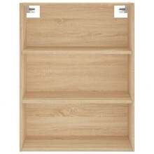 vidaXL Buffet haut Chêne sonoma 69,5x34x180 cm Bois d'ingénierie - Tabac - Voir 6