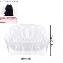 Retro Style PVC Inflatable Sofa - Multifunctional Foldable Leisure Chair, Space-Saving, Quick Inflation, Suitable For Dorm, Patio And Outdoor Camping - One Size - View 10