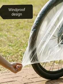 5/10pcs Transparent Bicycle Protective Covers, Made Of High Clarity Material Without Blocking Appearance, With Elastic Cuffs For Easy Wear, Suitable For Road Bikes, Mountain Bikes And Other Models, Disposable Portable Bicycle Transparent Protective Covers - Multicolor - View 7
