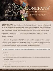 STONEFANS 2 Buah Anting Bunga Berukuran Besar dengan Rhinestone, Aksesori Unik dan Personal untuk Wanita yang Sepenuhnya Bertabur Rhinestone - Emas - View 5