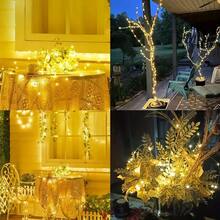 1pc 100/200 LEDs Battery Operated Fairy String Lights, 32/65ft Waterproof Battery Box With Remote & Timer, 8 Modes Dimmable Copper Wire Lights For Mother's Day, Graduation Party, Camping, Wedding & Summer Garden Decor - Warm white light - View 7