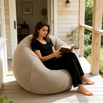 Sofá hinchable cómodo, sofá portátil para una sola persona para patio, campamento al aire libre, picnic