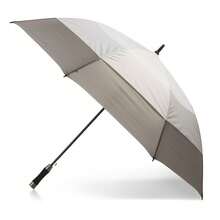 Totes Vented Auto Open Stormbeater Golf Stick Umbrella With SunGuard® White And Gray - Trắng/Xám - Xem 1
