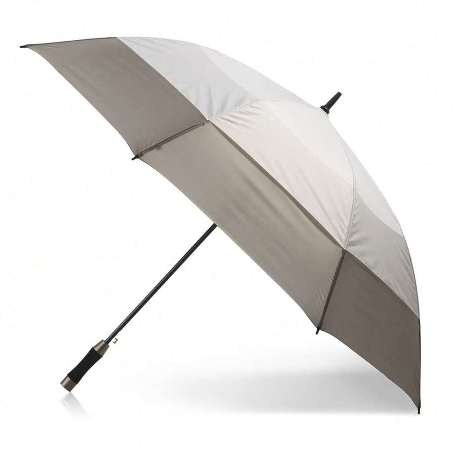 Totes Vented Auto Open Stormbeater Golf Stick Umbrella With SunGuard® White And Gray - Trắng/Xám - Xem 1