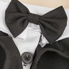 Bộ áo khoác vest cho chó cưng, thiết kế cổ điển với cúc cài, phù hợp cho chó nhỏ/trung bình, mèo, dùng trong các dịp cưới hỏi và tiệc tùng. - màu đen - Xem 5