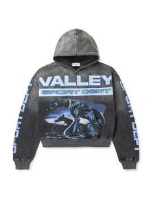 2026 New Arrival, American Printed Street Style Hooded Sweatshirt Outerwear Jacket - YNJ-09 - View 1