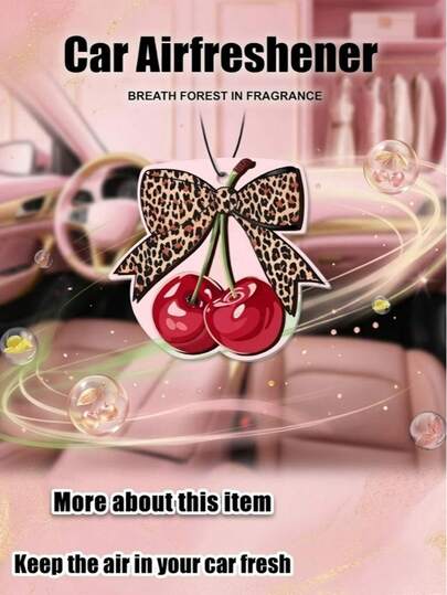 Nước hoa treo xe hương anh đào, đồ trang trí thơm mát màu đỏ dễ thương, hương anh đào lưu hương lâu dài, thích hợp cho tủ đựng đồ trong xe, nội thất xe hơi, nội thất nhà, tủ quần áo, túi xách, vali, quà tặng cho phụ nữ, mẹ và bạn gái.