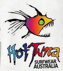Orcacoatings Men's White "Hot Tuna Surfwear Australia" Graphic Tees, 100% Cotton Crew Neck T-Shirt With Fish Graphic, Retro Surf-Inspired Top Ideal For Surf Sessions, 100% Cotton,Loose Fit,Men's Summer Clothes,Jamaica Vacation Outfits,Easter Outfits Z20M - 白色 - 查看 2