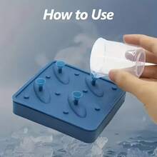 4-Cavity Shark Silicone Tray, Non-Stick Silicone Mold Suitable For Making Ice Cubes, Creative Kitchen Party Mold, Party Essential, Summer Essential - Multicolor - View 8
