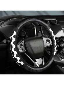Bọc vô lăng co giãn bằng silicon họa tiết sợi carbon 15 inch - Nhiều màu - Xem 2