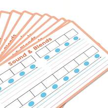 hoojojo 5/10Pcs Erasable Learning Cards Reusable Writing Flashcards, Pinyin & English Alphabet Tracing Cards, Wipe Clean Practice Cards Stationery Learning Supplies Back To School Study Activity - Multicolor - View 11