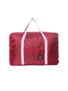 Customized Embroidered Letter Name Portable Storage Bag, Portable Travel Airplane Clothes Storage Bag, Multi-Functional Large Capacity Folding Quilt Travel Bag, Large Capacity Handheld Short-Distance Travel Bag, Female Student Dormitory Trolley Luggage Bag, Lightweight Maternity Bag Storage Bag - Multicolor - View 9