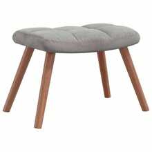 vidaXL Chaise à bascule avec repose-pied Gris clair Velours - A - Voir 9