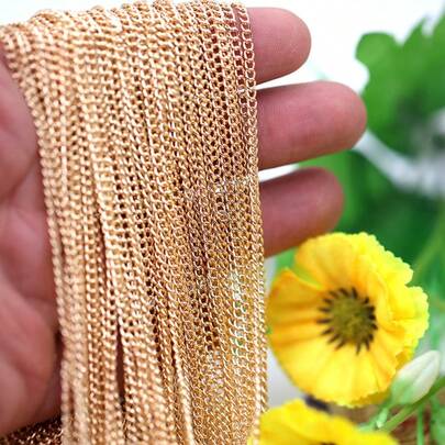 1 rollo de cadena para cola, adecuado para hacer collares y pulseras DIY