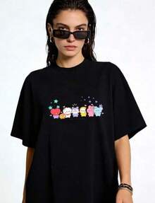 Women T-Shirts - Black - View 6