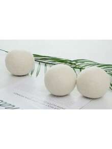 3/4/6/12个装防缠绕、防静电羊毛烘干球，滚筒式烘干机用洗衣球 - 白色 - 查看 7