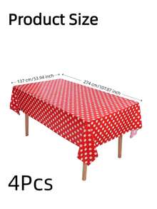 1/4 chiếc khăn trải bàn nhựa chấm bi đen, 137*274cm, khăn trải bàn mini chấm bi đen trắng, khăn trải bàn dã ngoại dùng một lần màu đen phù hợp cho tiệc tốt nghiệp, tiệc tiết lộ giới tính, tiệc dã ngoại, bàn hình chữ nhật, đồ dùng cho tiệc sinh nhật - Xem 10