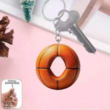 2D Acrylic Basketball Letter Keychain, Basketball Player & Fan Exclusive Keyring Gift, Bag Charm, Key Decoration, Party Favor - Basketball Letter Keychain - View 16