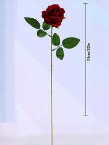 1 pièce/5 pièces/10 pièces Fleurs de roses rouges en velours artificielles de 50 cm, fleurs artificielles pour décoration intérieure et extérieure, décoration d'Halloween, mariage, fête, décoration de la maison, remplissage de vase, cadeau d'anniversaire, faveur de mariage, centre de table de mariage, décoration de table, floral, rose, bouquet, fleur artificielle, fleur synthétique, décoration de mariage, décoration intérieure, décoration de chambre, cadeau de remise des diplômes - Gros rouge - Voir 3
