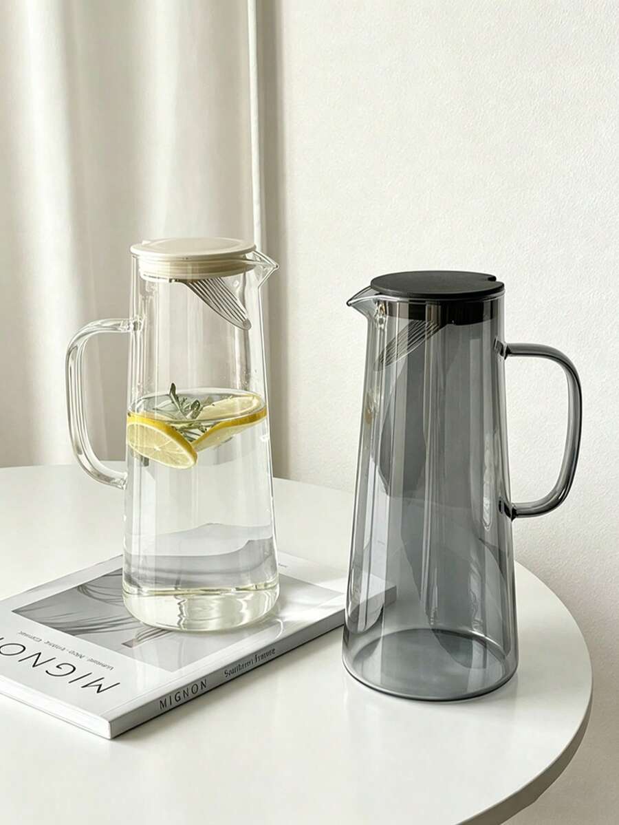 1pc High-End Borosilicate Glass Teapot, Heat-Resistant Large Capacity Tea Pot, Luxury Home/Living Room Fruit Tea Pot - Multicolor - View 1
