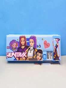 Hasbro Bộ 3 hộp đựng văn phòng phẩm chủ đề nhóm nhạc nữ phù thủy K-Pop, hộp bút học sinh cao cấp dễ thương hình hoạt hình, đồ dùng văn phòng phẩm/đồ dùng học tập thiết yếu cho năm học mới. - A - Xem 4