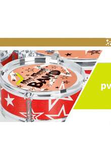 Drum Set Toy For Beginners, Percussion Instrument Jazz Drum Toy, Random 5-Pointed Star Placement On Drum Frame - Multicolor - View 5