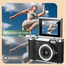 1080P HD Portable Digital Camera, Suitable For Photography And Video Recording, Auto Focus Function, High Pixel Resolution, Anti-Shake Technology, 180° Flip Screen, 8x Digital Zoom Function, (Built-In 800mAh Rechargeable Battery) - View 9