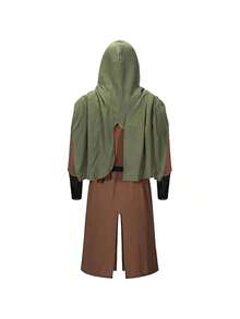 Men Cosplay Clothing - Black (robe + Shawl + Leather Arm Guards + Belt) - View 6