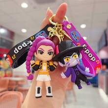 Hasbro Cute K-Pop Style Christmas Keychain (1pc) - Cartoon Pendant For Girls, Tiger Shaped Keychain, Couple Keychain, Anime Phone Charm And Bag Accessory, Ideal Gift For Friends Or Children's Holiday (Silicone Material, Slight Color Shift Is Normal) - A - View 7