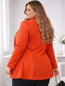 Plus Size Blazers - trái cam - Xem 2