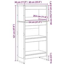 vidaXL Bibliothèque Chêne Fumé 60 x 30 x 121 cm Bois d'ingénierie - Tabac - Voir 11