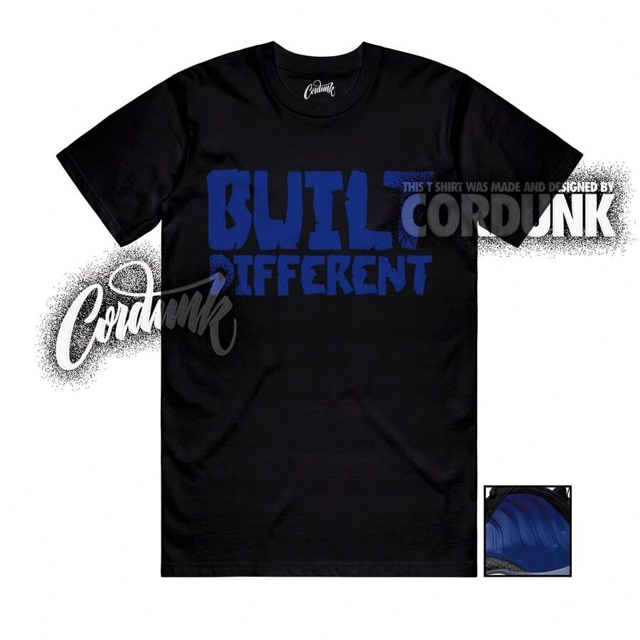 Foamposite One Deep Royal Blacks Ices Game Match BUILT T-Shirt - 款式 - 查看 1