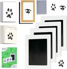 Inkless Paw Print Kit,Dog Paw Print Kit,Dog Nose Print Kit,Clean Touch Ink Pads And Imprint Cards,Pet Paw Print Impression Kit For Dogs Cats Footprint Keepsake - Black - 查看 11