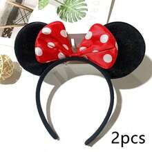 2 chiếc băng đô tai chuột Mickey của Disney, băng đô chấm bi cổ điển có nơ, băng đô hoạt hình dễ thương cho các bữa tiệc, phù hợp để đeo hàng ngày và hóa trang, đi du lịch, sinh nhật. - Nhiều màu - Xem 12