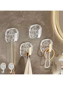 Bộ 4 móc treo trong suốt hình sông băng, nhẹ nhàng và sang trọng, cao cấp và thanh lịch, phù hợp với nhiều không gian: nhà bếp, tủ quần áo, tường, cửa, phòng tắm. Có thể dùng để treo khăn tắm, áo khoác, mũ, khăn quàng cổ, thìa, v.v., giúp bạn dễ dàng tận hưởng niềm vui sắp xếp đồ đạc. Cũng là lựa chọn lý tưởng để làm quà tặng cho gia đình, bạn bè nữ, dịp Halloween, du lịch và Giáng sinh. - Nhiều màu - Xem 11