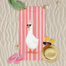 1pc Super Soft Funny Duck Pattern Beach Towel, Suitable For Beach, Pool Party, Vacation - Beach & Pool Accessories - Style5 - View 1
