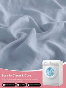 Ga trải giường trơn HONEYMOON 1 chiếc, chất liệu 100% polyester, nhẹ như mây, phù hợp với nệm có độ sâu 9-12 inch, mềm mại và thoáng khí, không co rút - Kích thước T F Q K cho gia đình và ký túc xá, đạt chứng nhận Oeko-Tex, món quà tuyệt vời cho mẹ, màu xanh nhạt. - Màu xanh bụi bặm - Xem 8