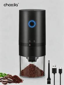 choxila 1个电动咖啡研磨机，便携式USB充电咖啡研磨机，带陶瓷磨盘，可研磨意式咖啡豆，适合家庭、办公室、旅行、返校用品 - Electric Coffee Grinder - 查看 2