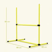 4 Pieces Dog Agility Training Equipment, Adjustable Height Jumps Hurdle With Carrying Bag For Outdoor, Yellow - T0001-01-3399 - View 10