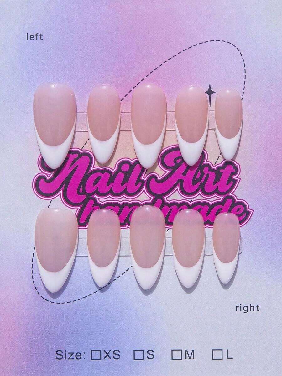 Square-Shaped Handmade Nail Decorations, Y2K Baddie Style, Includes, Purple, Gold, White Nail Plates With French Tips, Carving, Beads, Stars, Asymmetrical Metal Elements, 10pcs/Set 3 Size Options, Suitable Parties, Galas, Daily Wear, Comes With Tools, Great Women & Girls Nails Nail Supplies Handmade Press On Nails - Follow Your Heart - Xem 1