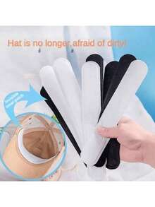Hat Sweat Sticker, Hat Cap Absorbent Sweat Pad, Sweat Liner Shirt Collar Pads, Hat Reducing Sweat Tape, Hat Liner Cap Protection, Collar Protector, Sweat-Absorbing Hat Stickers - Anti-Sweat, Anti-Dirty, Breathable, Disposable Pads For Comfortable Hat Wearing - Non-Woven Material For Easy Use - A - View 6