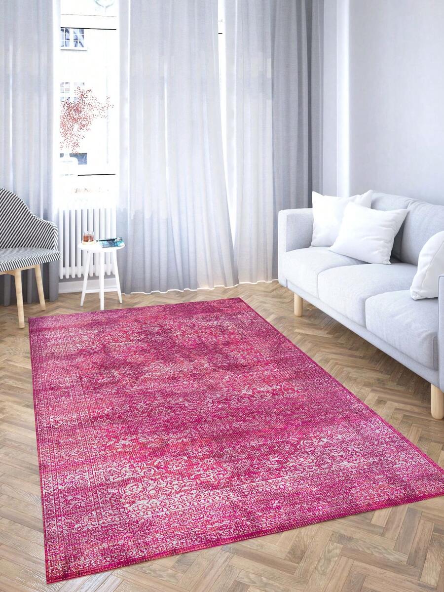 Vicenza Machine Washable Non-Slip Decorative Modern Vintage Kitchen Runner Hallway And Living Room Rug - 紫羅蘭色 - 查看 1