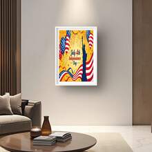 1幅/7月4日独立日帆布墙画 - 爱国装饰画，包含自由女神像、美国国旗、气球和烟花，红白蓝星条旗图案，适用于家居客厅卧室，可直接悬挂 - 1PC - 查看 8