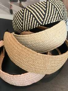 Diadema ancha trenzada estilo bohemio, accesorios para el cabello nudosos elegantes y de moda - Multicolor - Ver 5